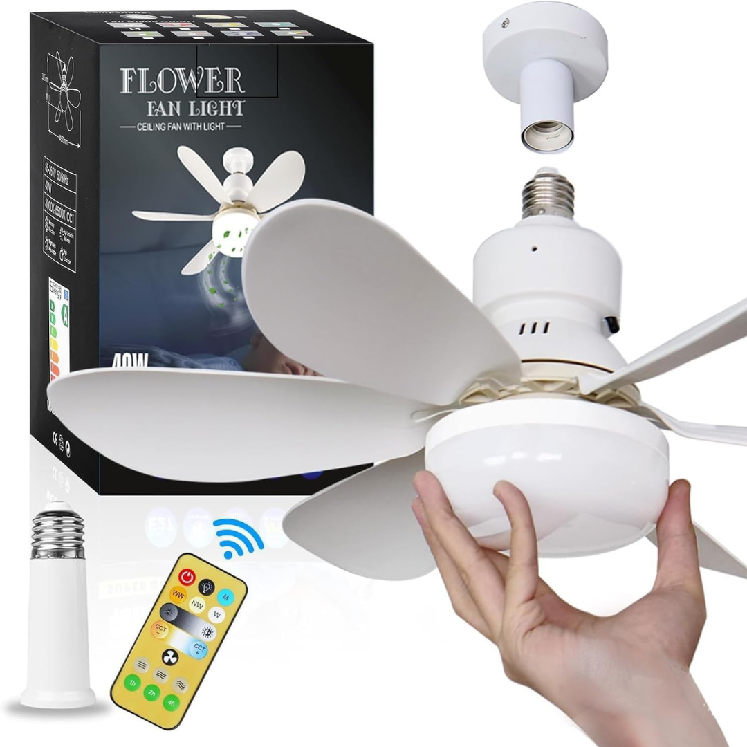 Ampolleta LED + Ventilador de Techo