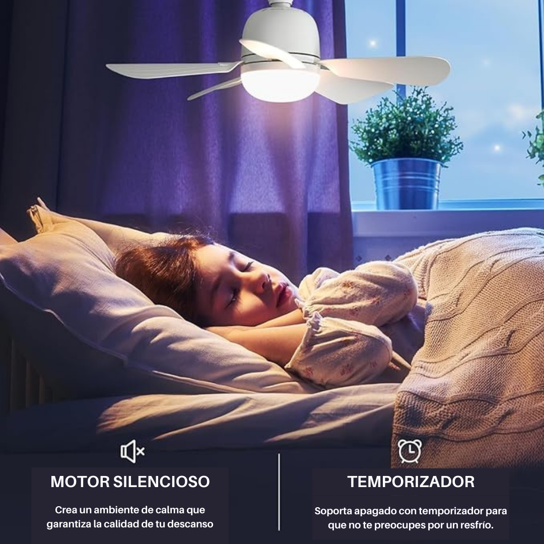 Ampolleta LED + Ventilador de Techo