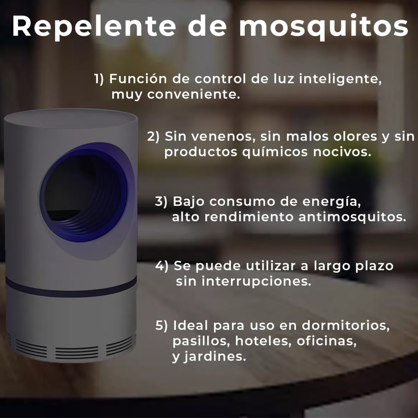 Lampara Led Atrapa Mosquitos Usb
