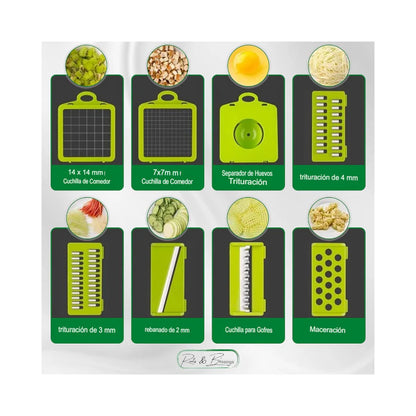 Cortador de Verduras Multifuncional 12 en 1
